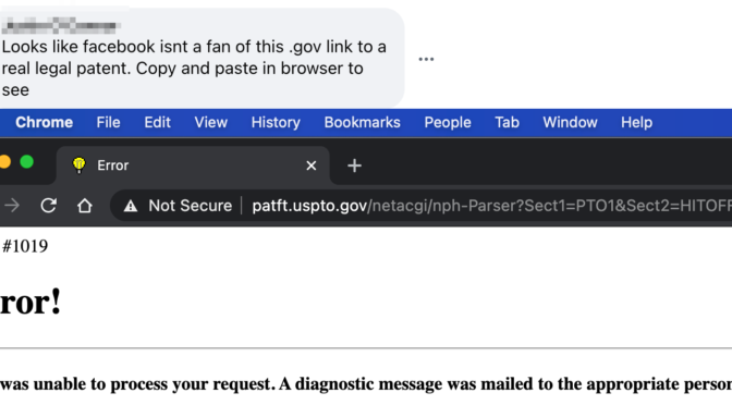 It’s Not a Conspiracy Theory—USPTO Just Doesn’t Like Facebook’s FBCLID URL Tracker